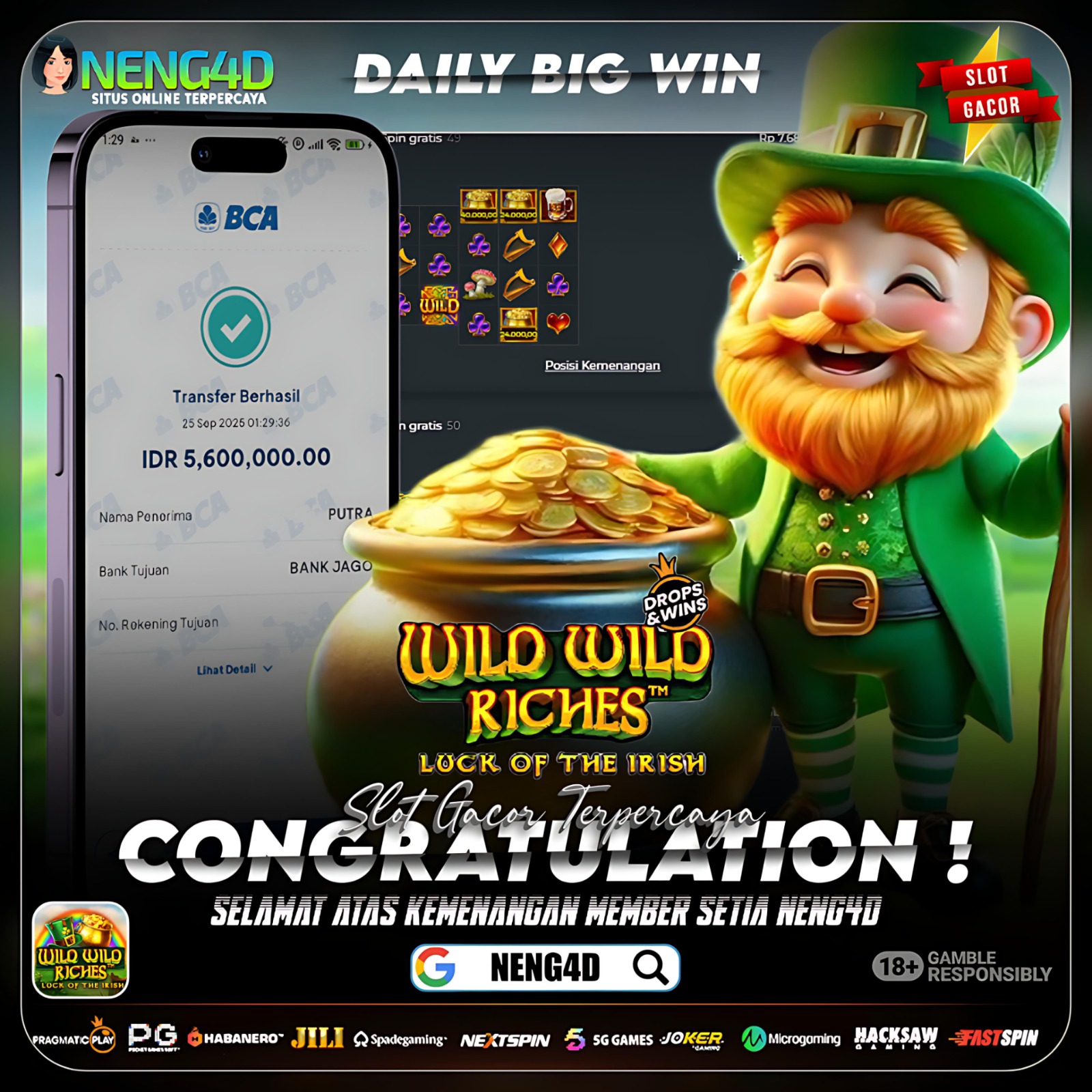 KEMENANGAN SPEKTAKULER MEMBER SETIA NENG4D