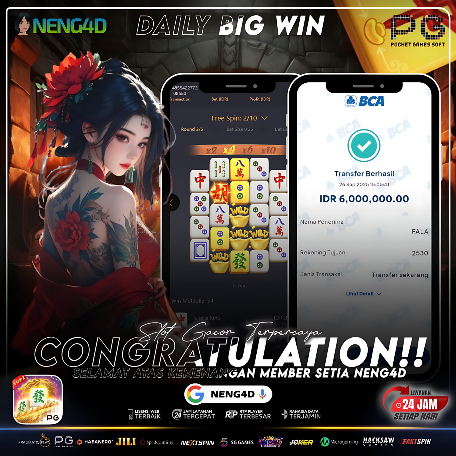 PG SOFT - JACKP0T MAHJONG WAYS 2 Rp.6.000.000