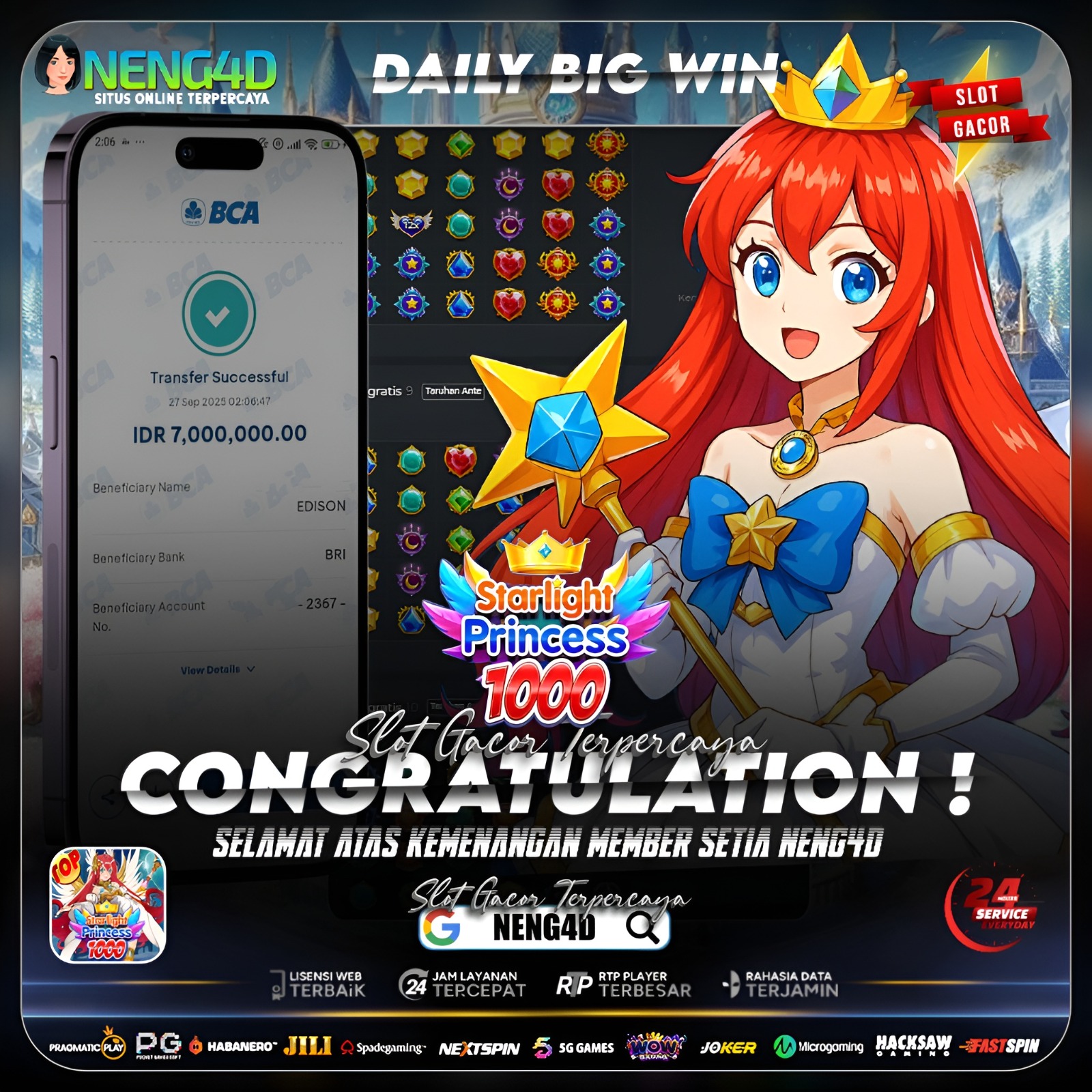 HOKI BESAR DI STARLIGHT PRINCESS 1000