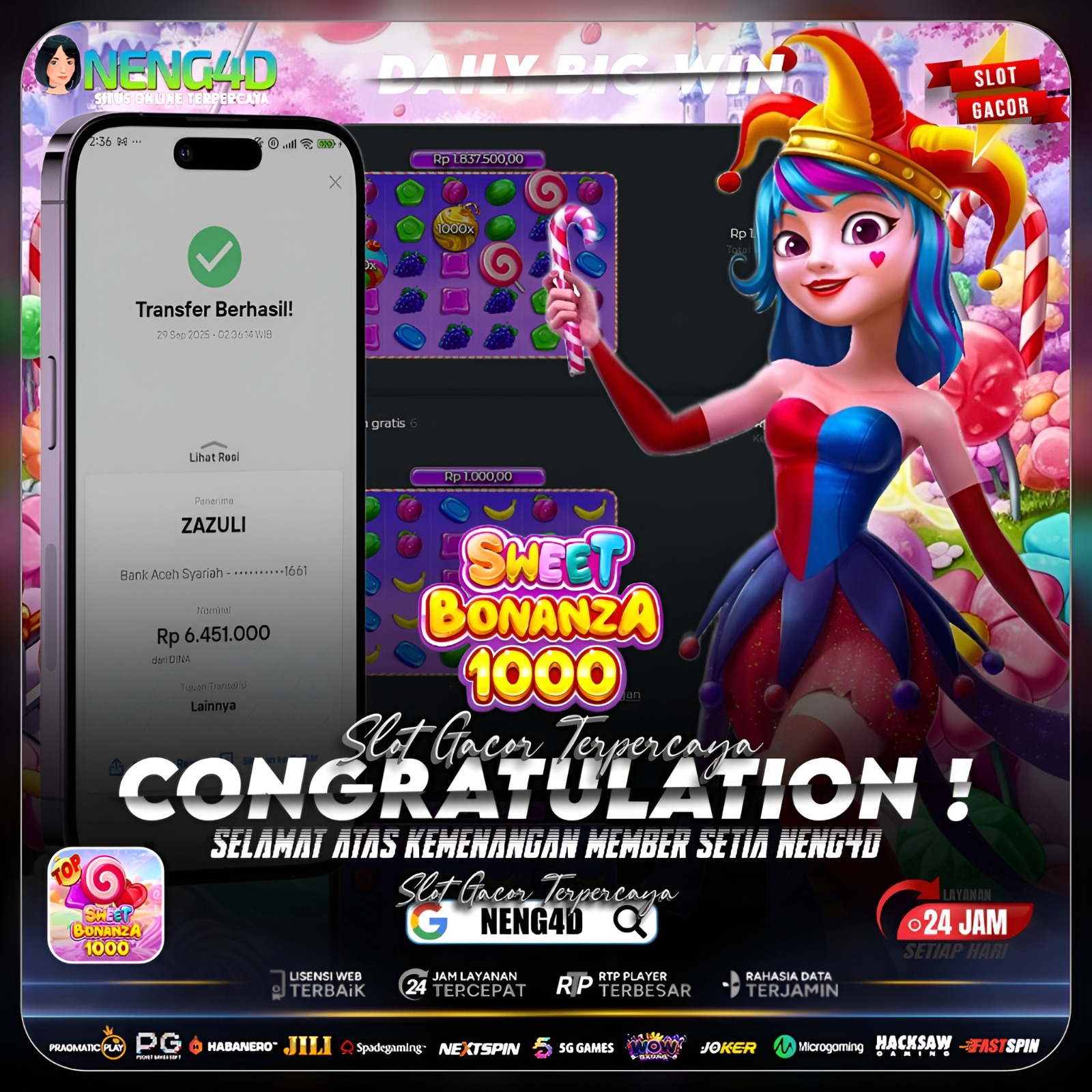 HOKI MANIS MELEDAK DI SWEET BONANZA 1000 NENG4D