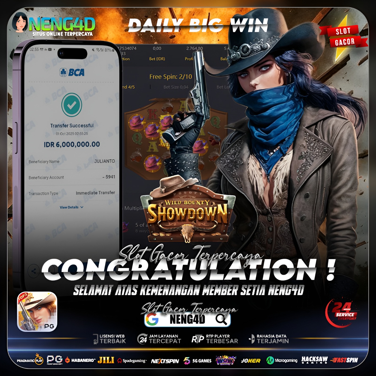 CUAN BARENG NENG4D DI WILD BOUNTY SHOWDOWN