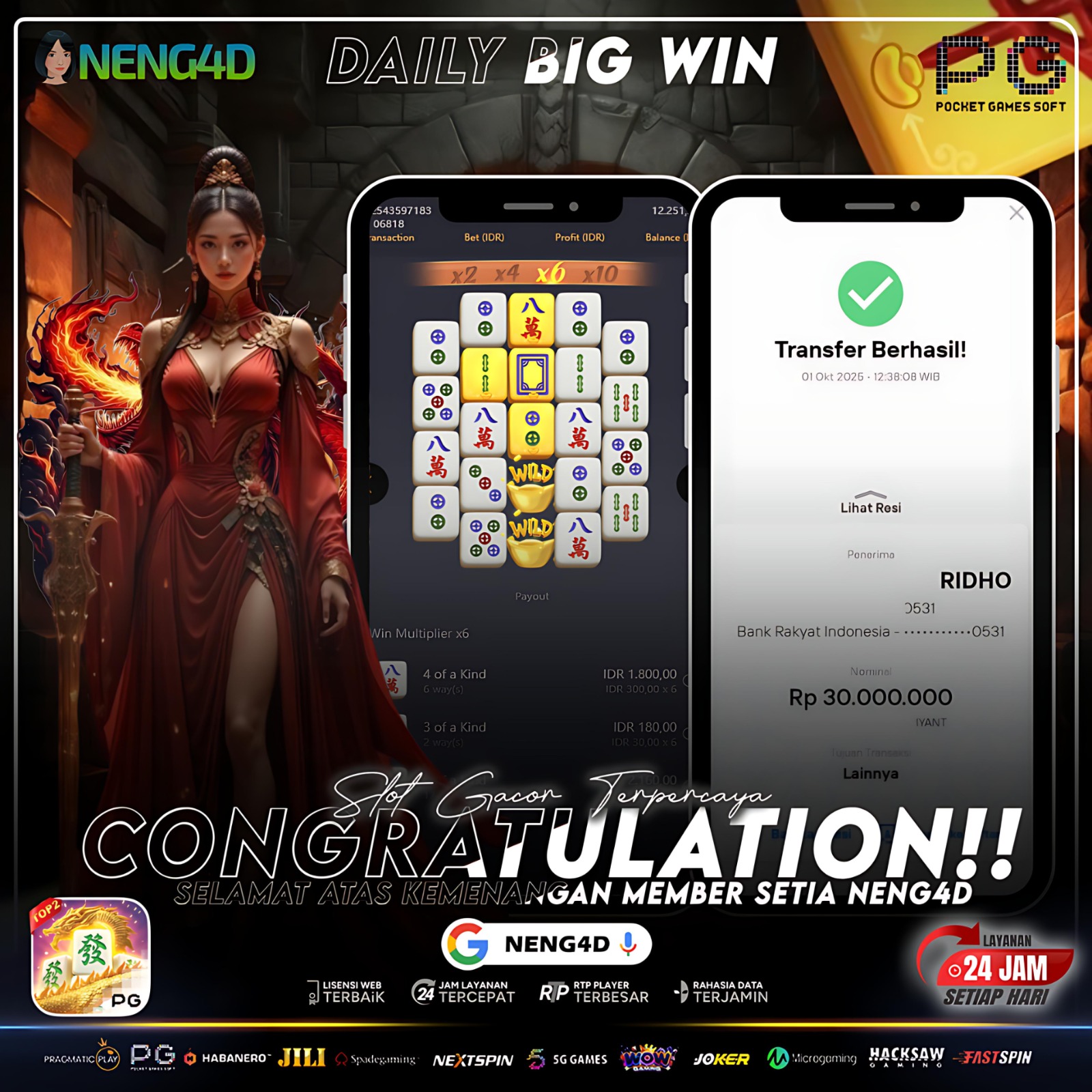 PG SOFT - MAHJONG WAYS 2 TEMBUS Rp.30.000.000