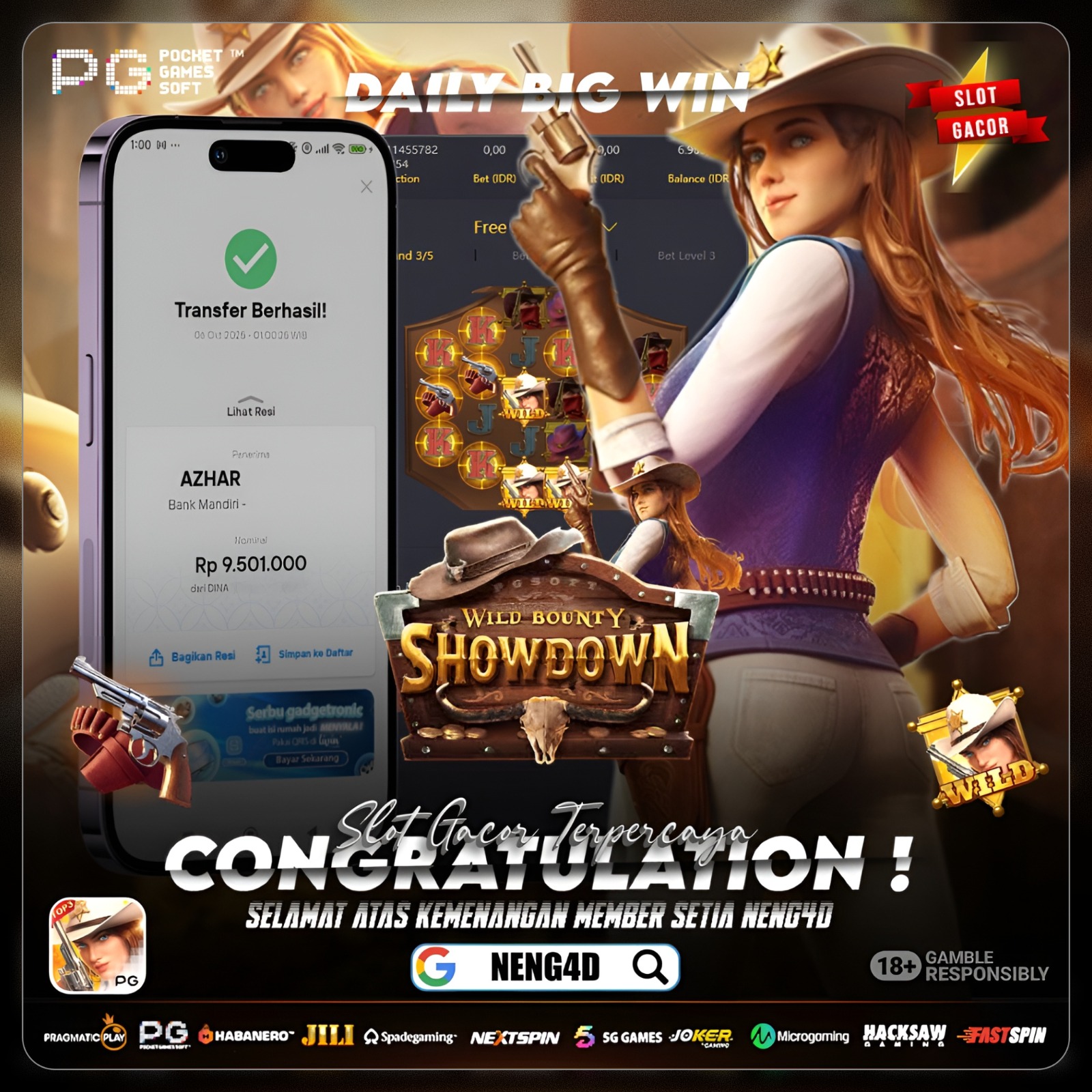 CUAN DI WILD BOUNTY SHOWDOWN NENG4D