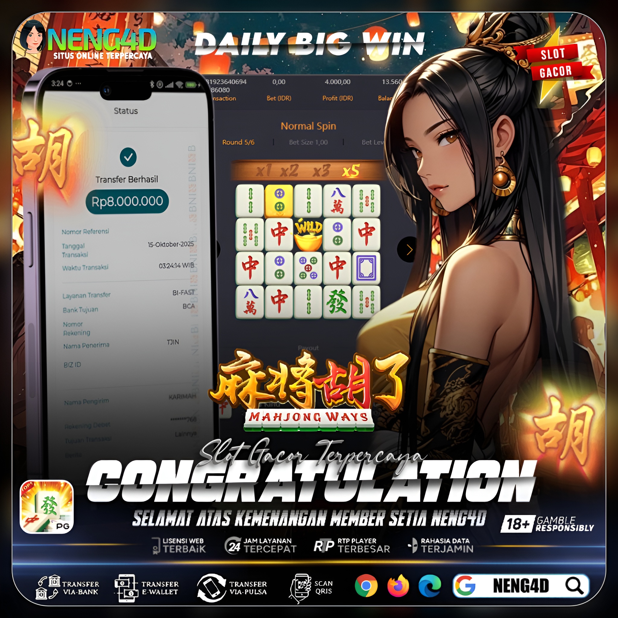 8 JUTA MENDARAT – MAHJONG WAYS GAK ADA AMPUN