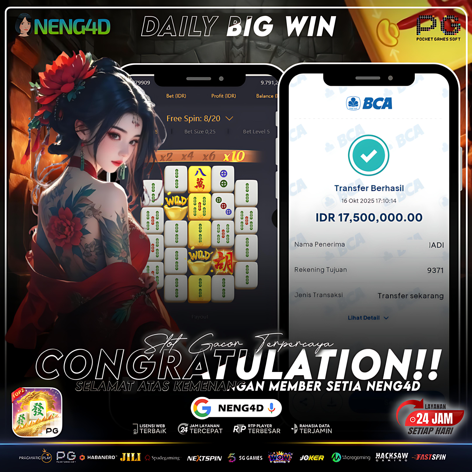 Kemenangan 17 Juta Member Setia NENG4D di Mahjong Ways 2