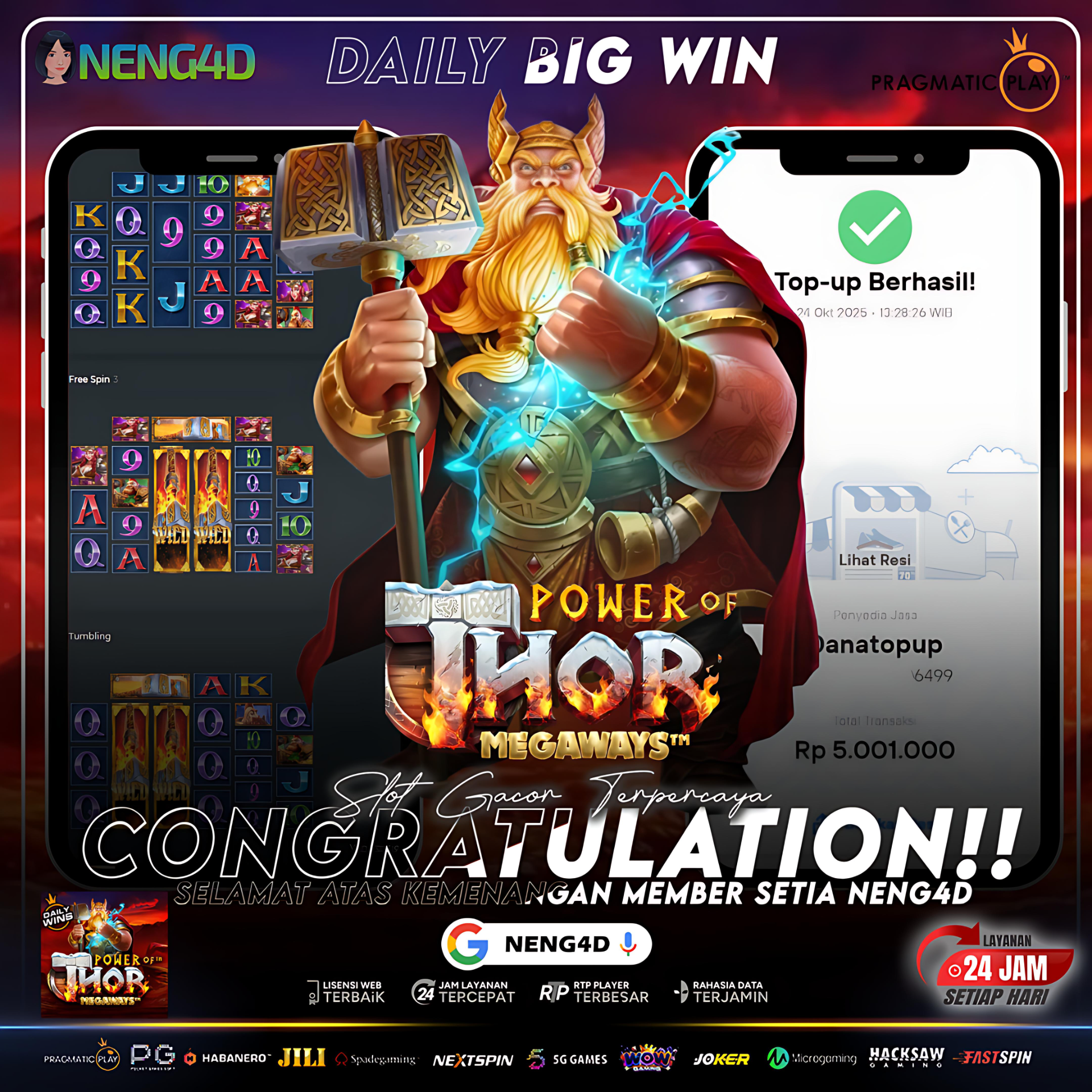 SELAMAT 5 JUTA MENDARAT – Power of Thor Megaways GAK ADA AMPUN