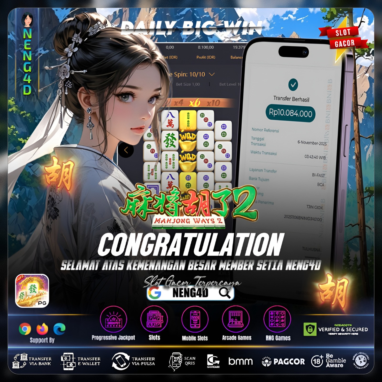 Member Setia NENG4D Raih Kemenangan Fantastis 10 Juta!