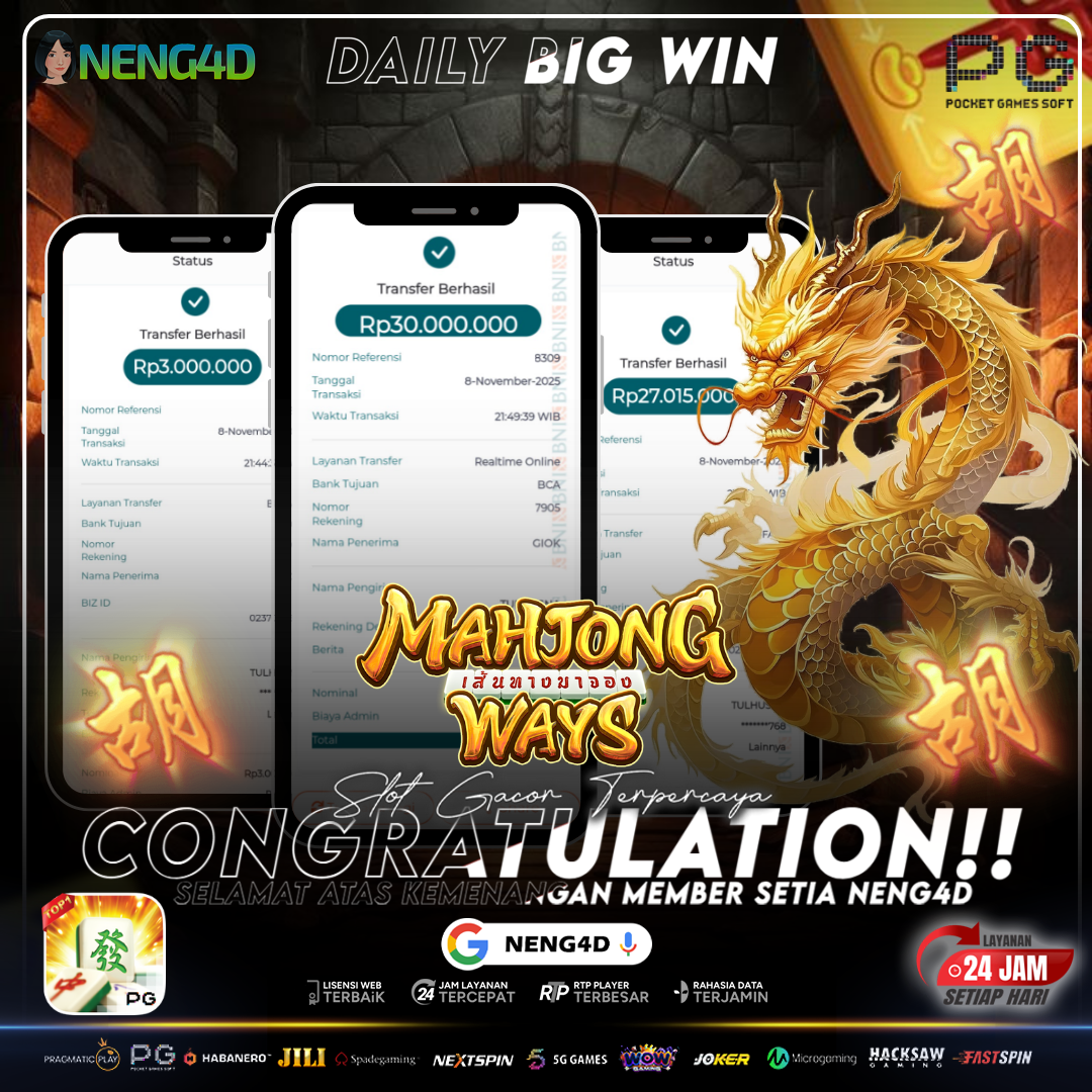 MEMBER SETIA NENG4D MENANG 60 JUTA DI MAHJONG WAYS PG SOFT