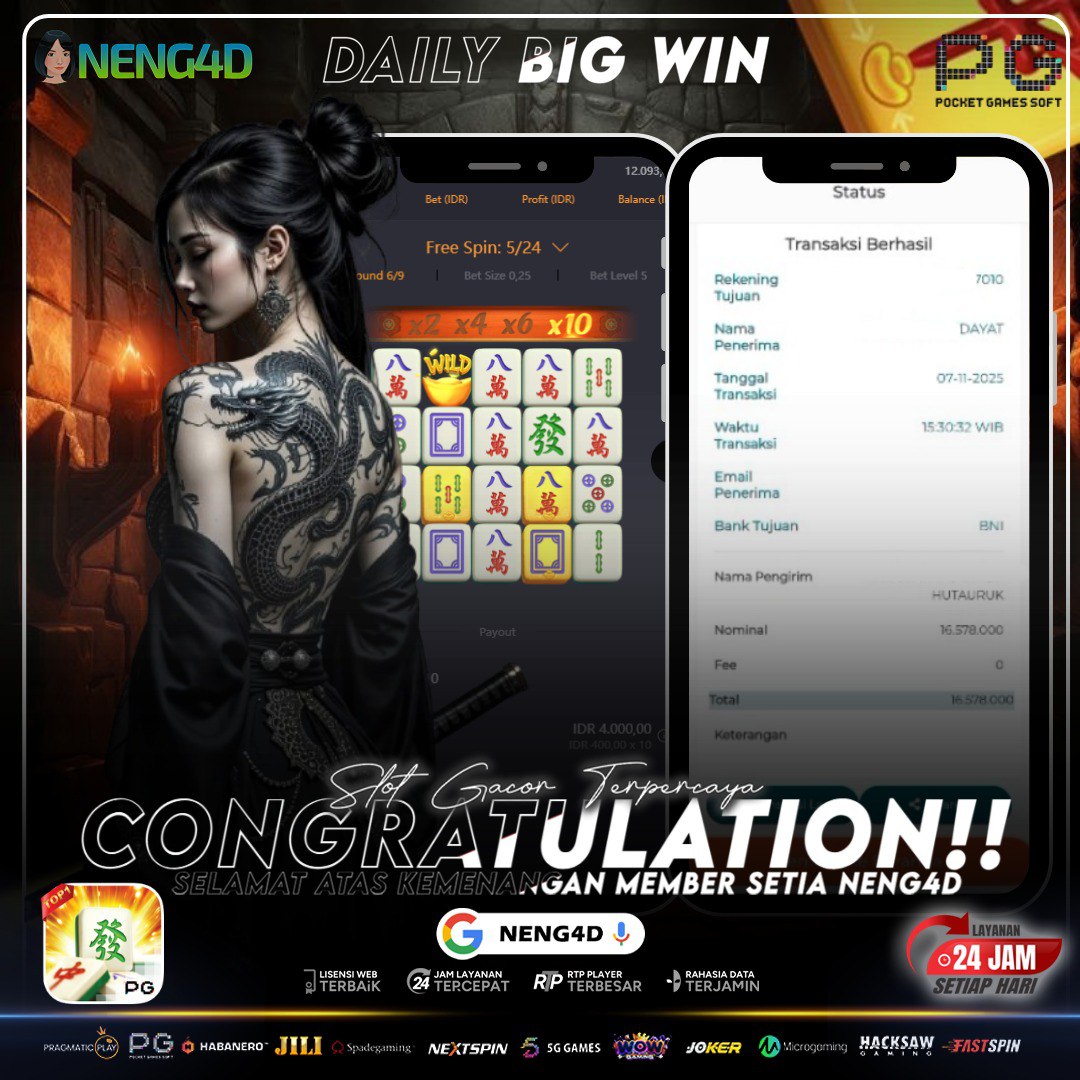 MEMBER SETIA NENG4D MENANG 16 JUTA DI MAHJONG WAYS PG SOFT