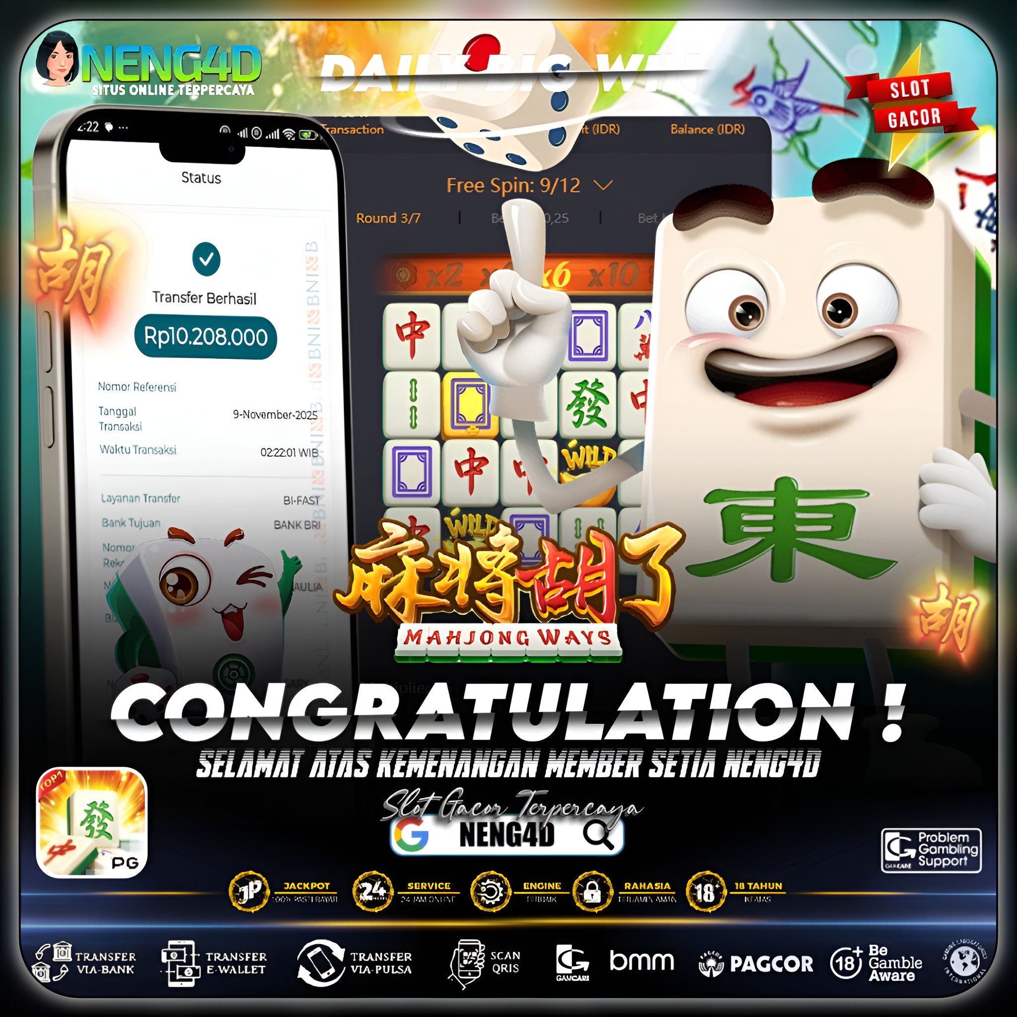 Kemenangan 10 Juta di Mahjong Ways PG Soft