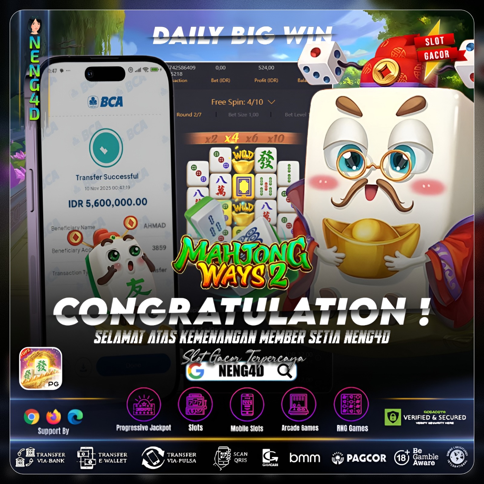 Kemenangan 5 Juta di Mahjong Ways 2 PG Soft