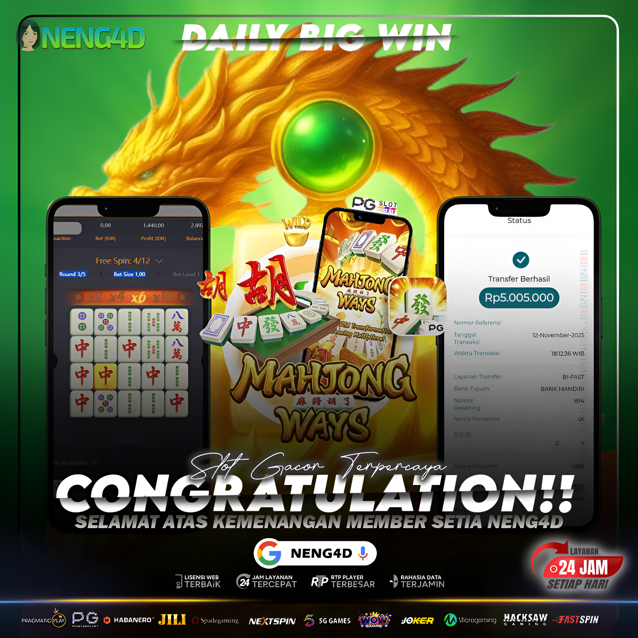 KEMENANGAN 5 JUTA DI MAHJONG WAYS PG SOFT