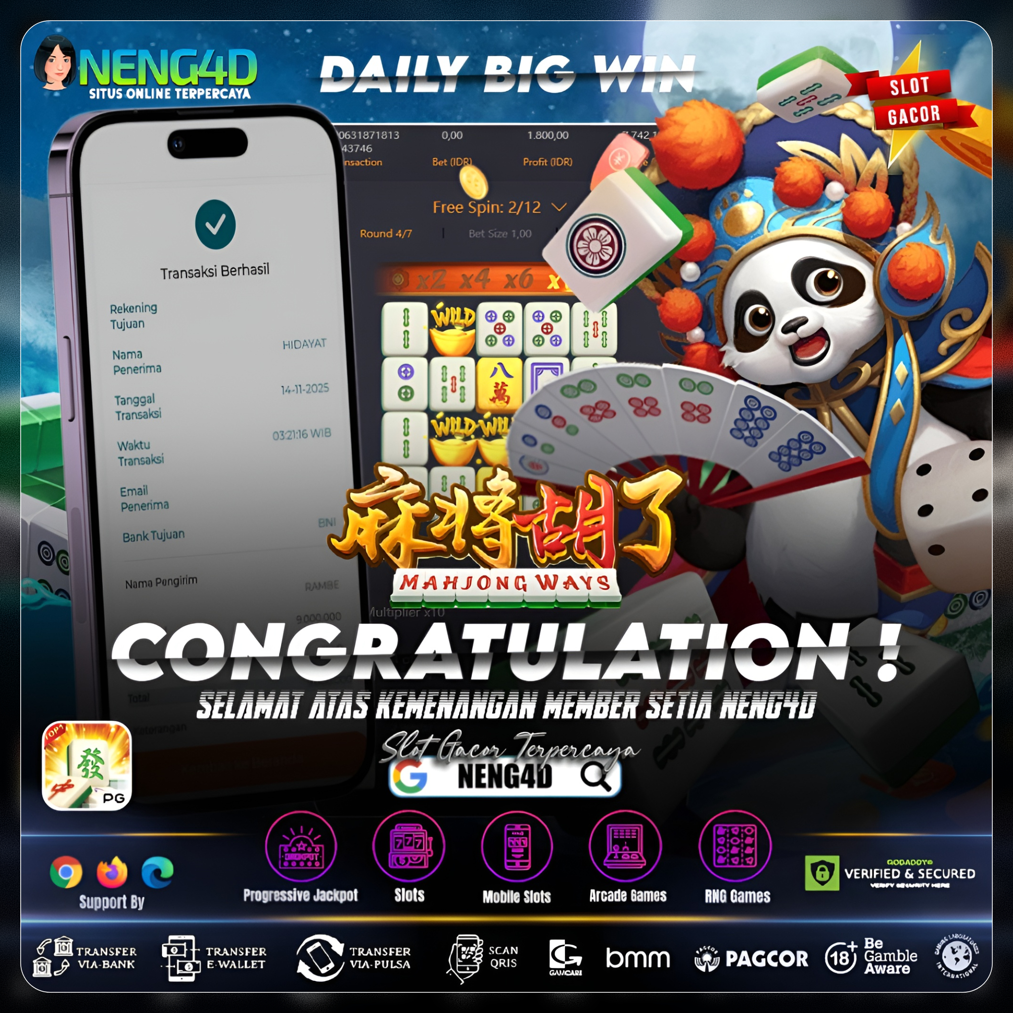 CUAN BESAR BARENG NENG4D DI MAHJONG WAYS