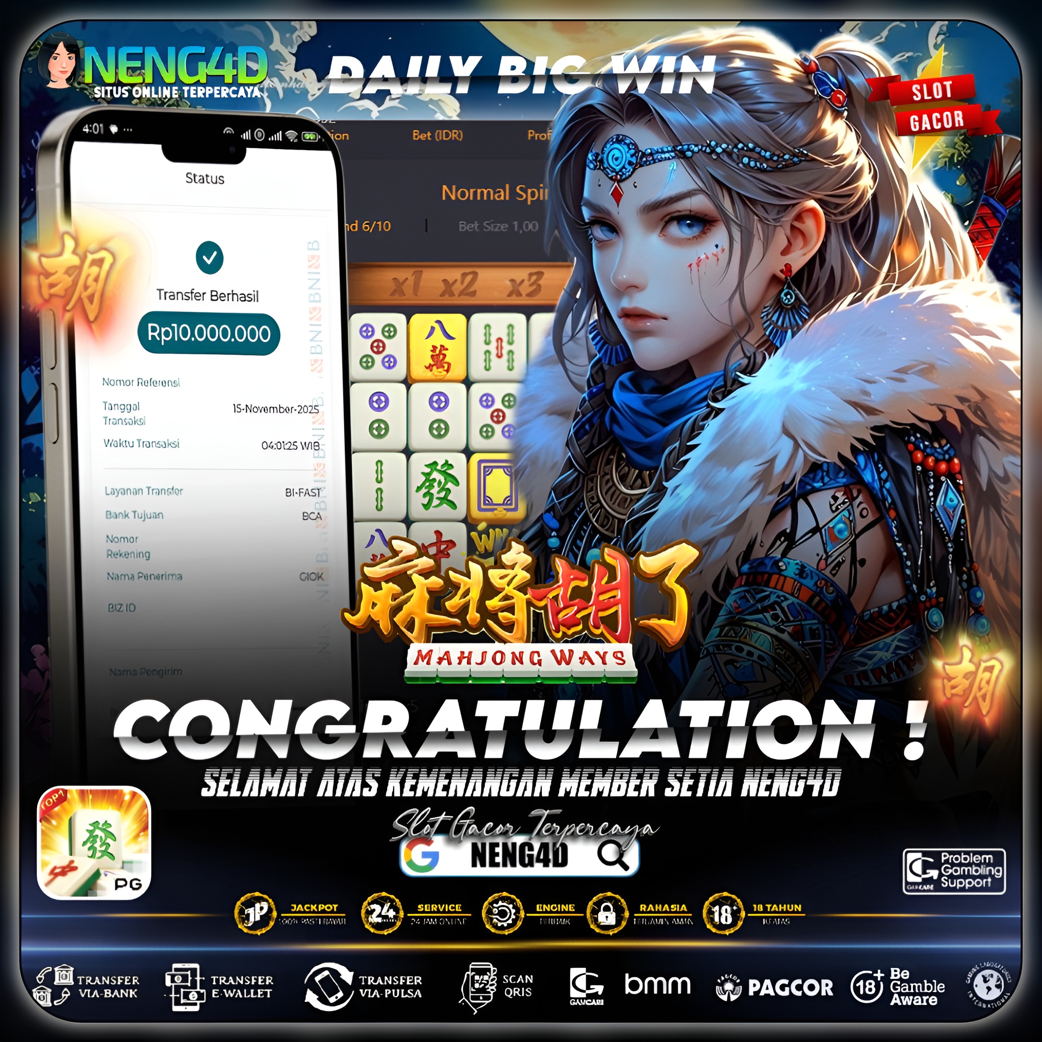 MENANG 10JT MAIN DI MAHJONG WAYS PG SOFT