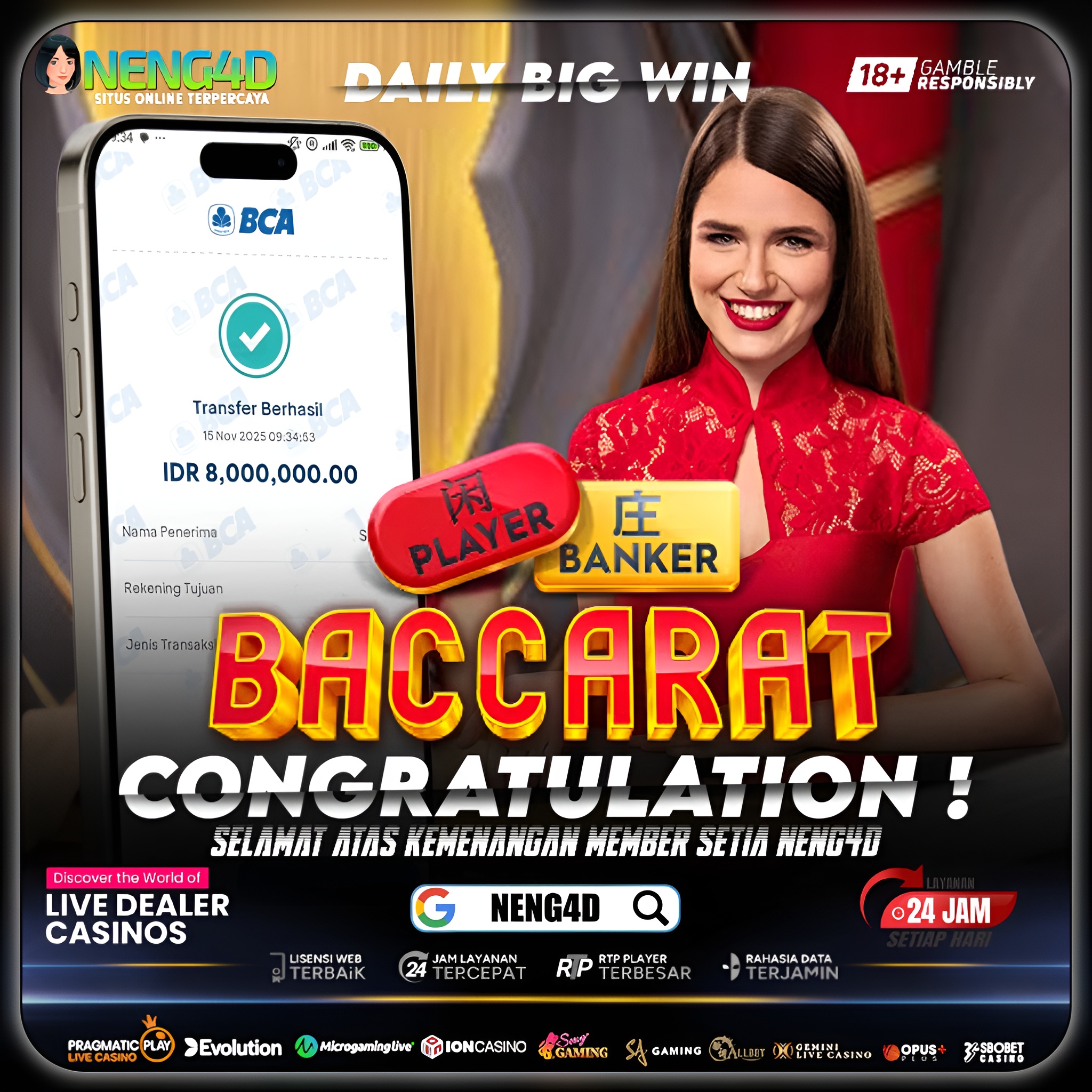 MENANG 8JT MAIN DI BACCARAT PRAGMATIC PLAY