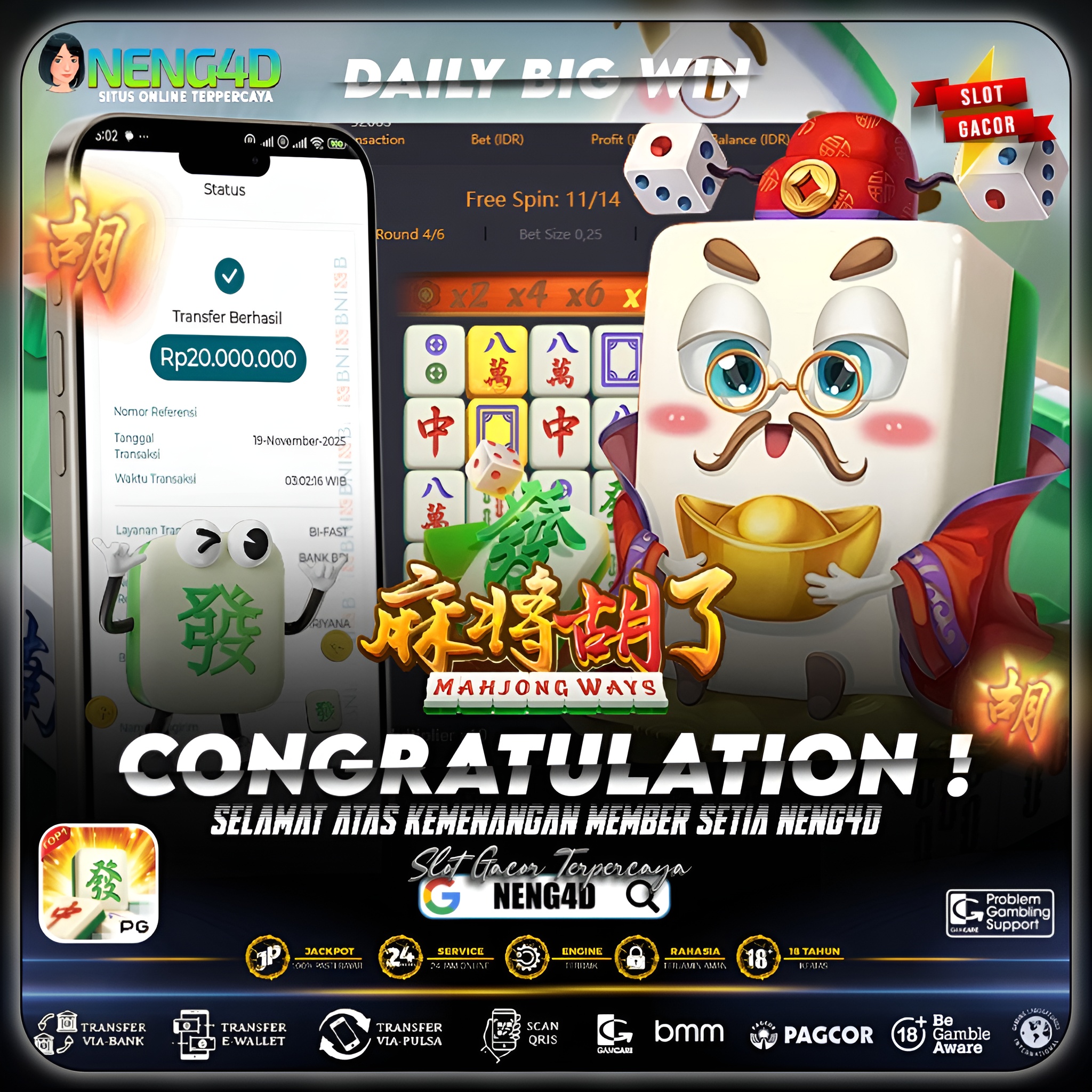 KEMENANGAN MEMBER SETIA NENG4D