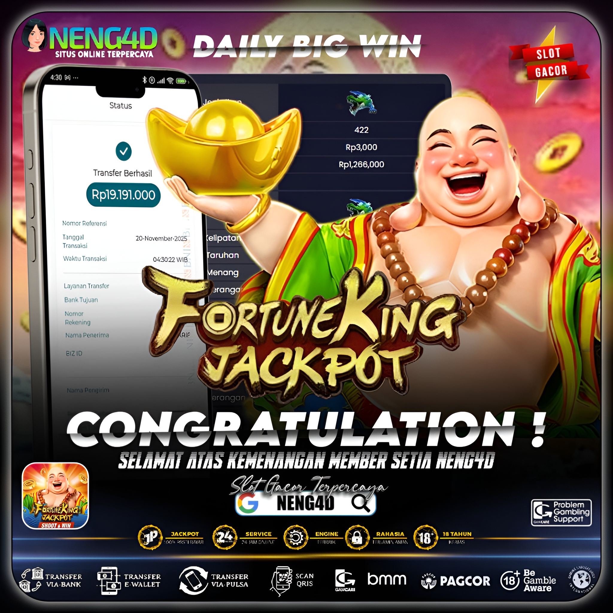 KEMENANGAN MEMBER SETIA NENG4D