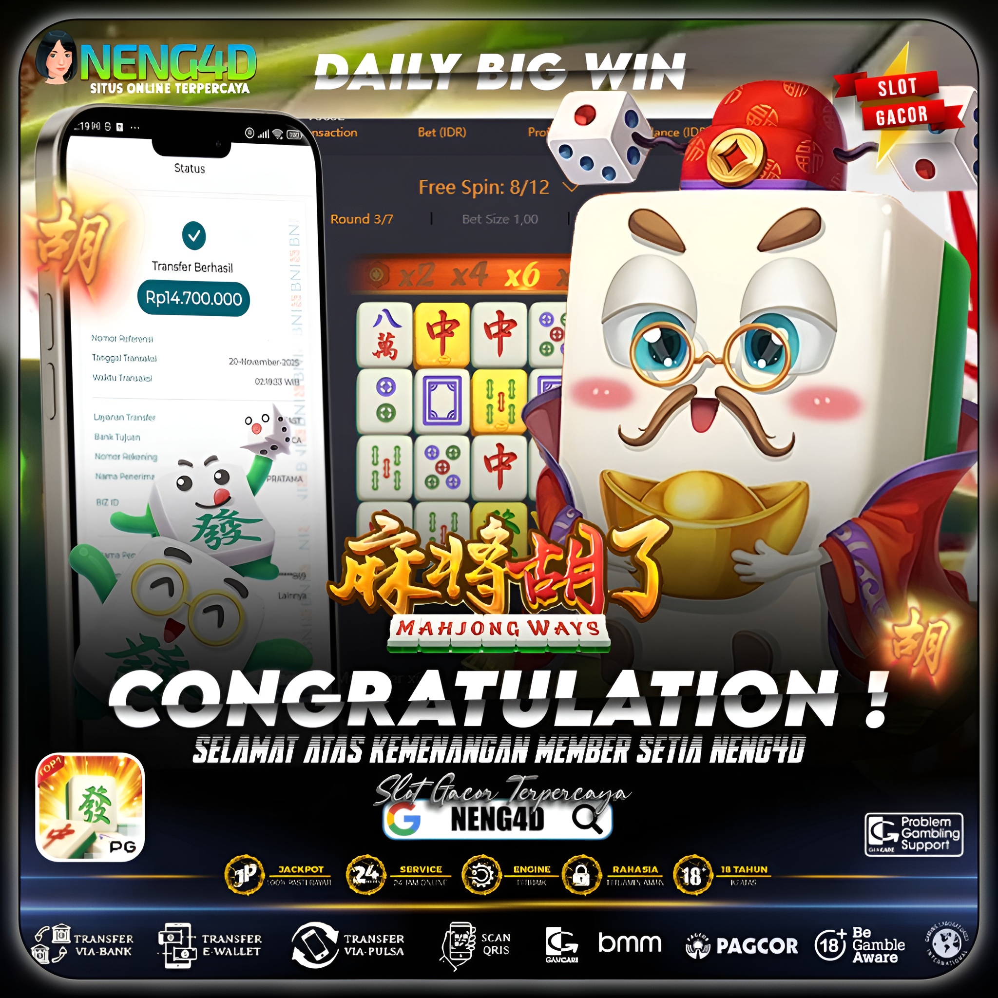 KEMENANGAN MEMBER SETIA NENG4D