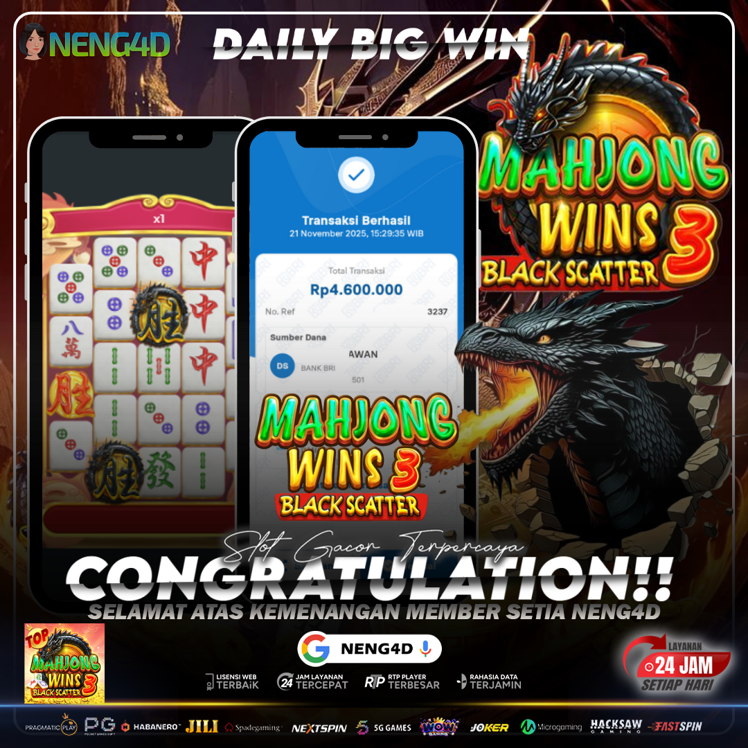 FANTASTIS 4,6 JUTA DI MAHJONG WINS 3 – BLACK SCATTER PRAGMATIC PLAY
