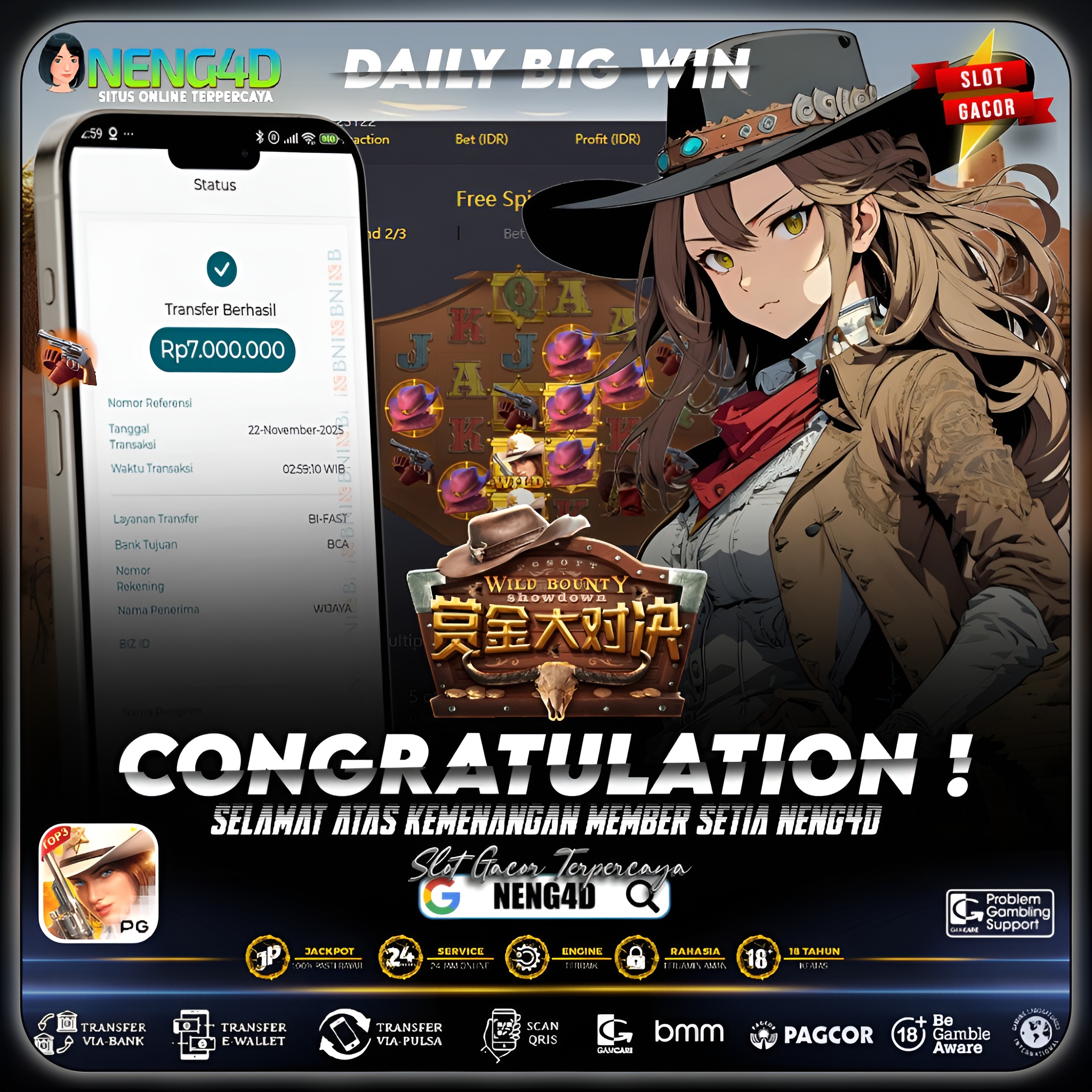 KEMENANGAN MEMBER SETIA NENG4D