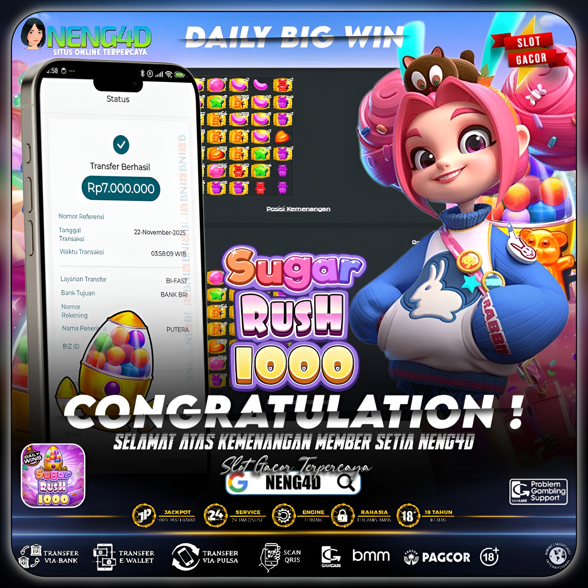 KEMENANGAN MEMBER SETIA NENG4D