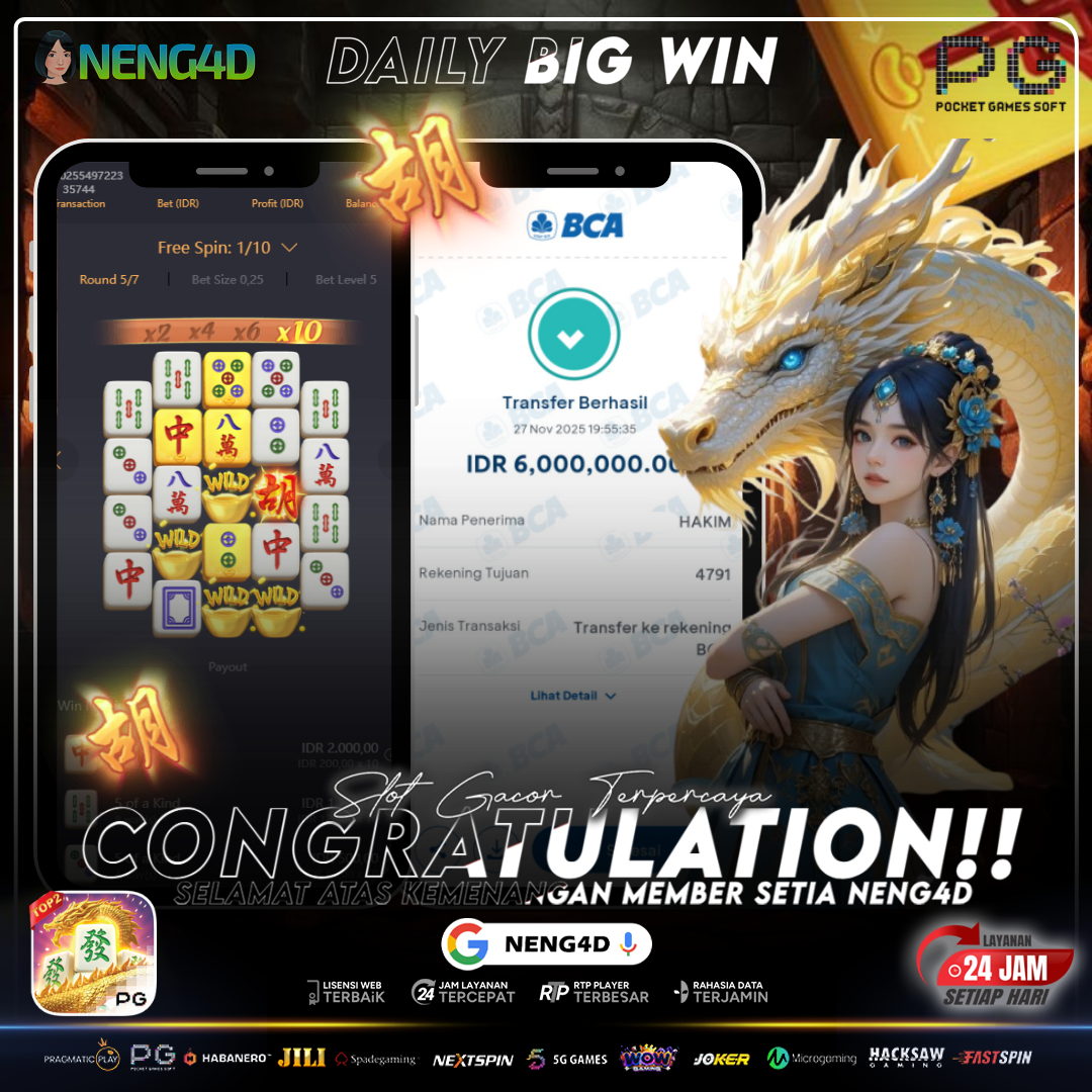 MENANG 6 JT MAIN DI MAHJONG WAYS PG SOFT